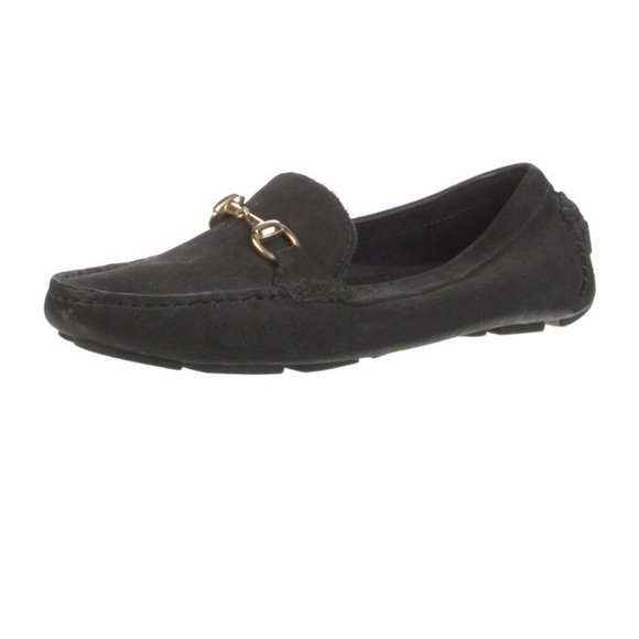 Saks Fifth Avenue Shoes - Saks Fifth Avenue Black suede loafers with horsebit accent